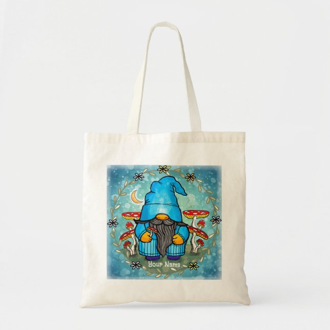 Blue gnome  tote bag (Front)