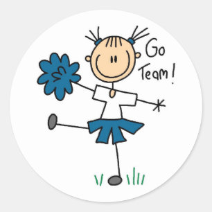 Blue Go Team Cheering Sticker
