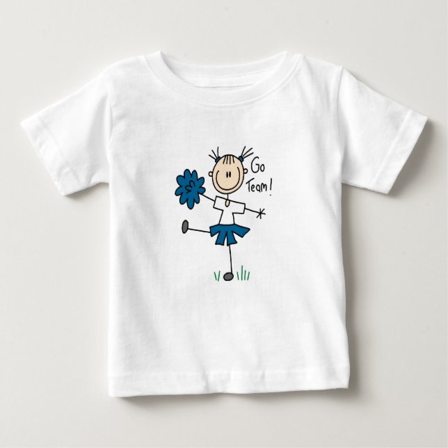 Blue Go Team Cheerleader T-shirts and Gifts (Front)