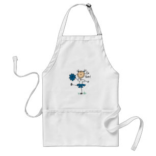 Blue Go Team Cheerleader T-shirts and Gifts Standard Apron