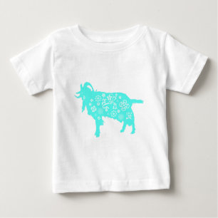Blue Goat Chinese New Year BabyT-shirt Baby T-Shirt