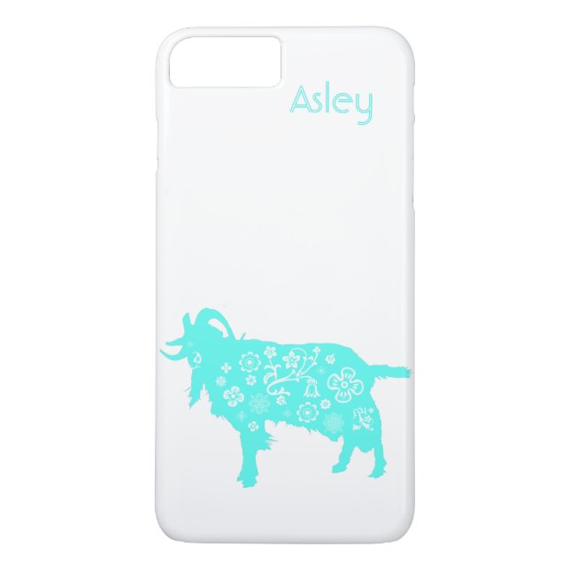 Blue Goat Chinese Zodiac sign personalised case (Back)