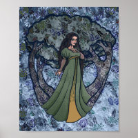 Blue Goddess Woods Pagan Art Nature Goddesses     