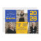Blue & Gold 3 Photo Graduation Invitation
