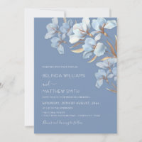 Blue Gold 3D Flowers 