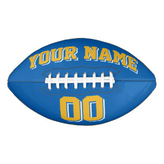 BLUE GOLD AND WHITE Custom Football
