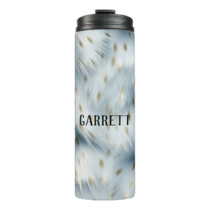 Blue Gold Animal print Thermal Tumbler