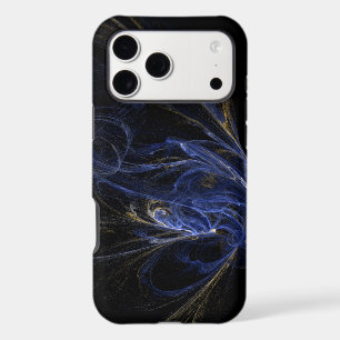 Blue, Gold, Black Abstract Art iPhone 5/5S Case