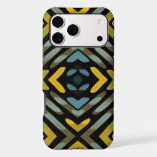Blue Gold Black Tire Tread Pattern