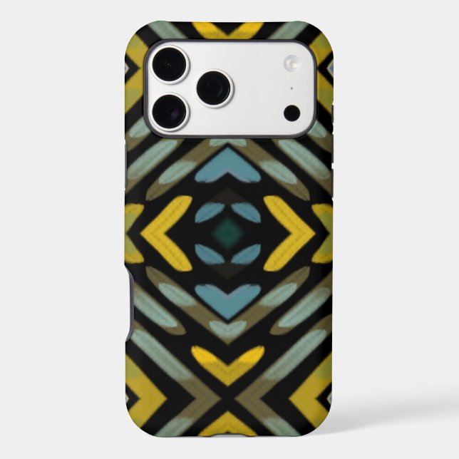 Blue Gold Black Tire Tread Pattern (Back)