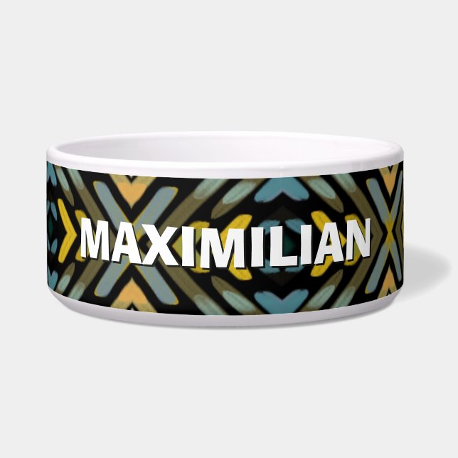 Blue Gold Black Tire Tread Pattern Pet (Front)
