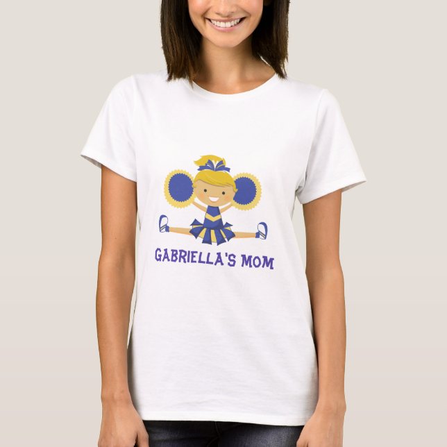 Blue & Gold Cheerleader T-Shirt (Front)