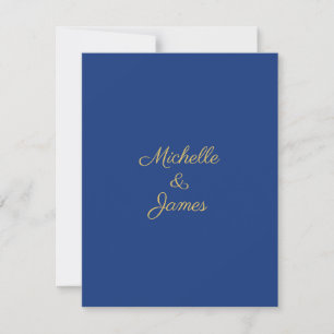 Blue & Gold Colors Professional Trendy Modern Card
