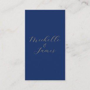 Blue & Gold Colors Professional Trendy Modern Name Enclosure Card