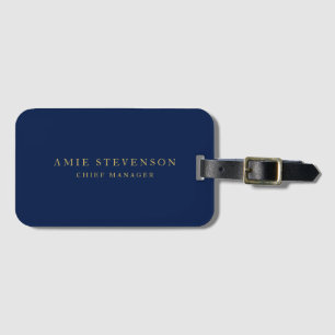 Blue Gold Colours Professional Classical Plain Luggage Tag