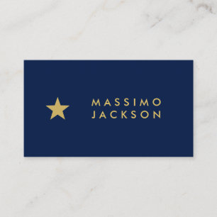 Blue Gold Colours Professional Trendy Gold Star Enclosure Card