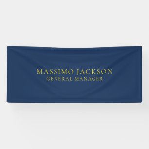 Blue Gold Colours Professional Trendy Minimalist Banner