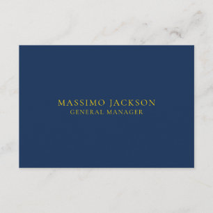 Blue Gold Colours Professional Trendy Minimalist Enclosure Card