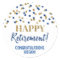 Blue Gold Confetti Happy Retirement