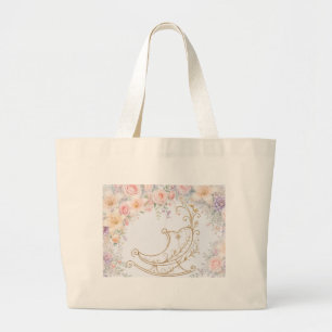 Blue Gold Cradle Baby Tote Bag