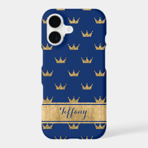 Blue, Gold Crowns Case-Mate iPhone X Case