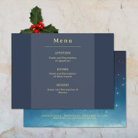 Blue Gold Custom Flat Menu