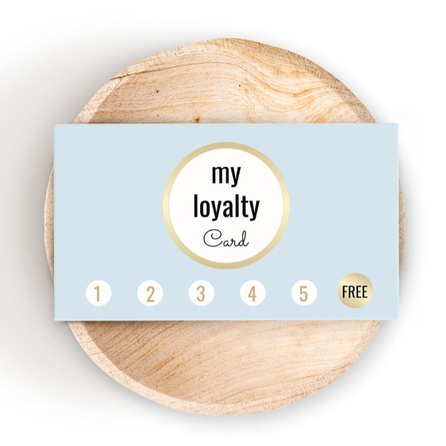 Blue Gold Customer Loyalty 6 Punch Spa Card (Creator Uploaded)