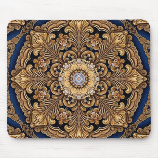 Blue Gold Decorative Mousepad