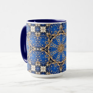Blue Gold Decorative Mug
