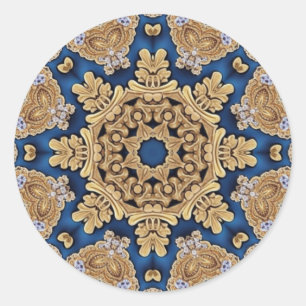 Blue Gold Decorative Sticker