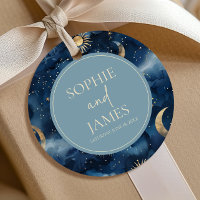 Blue Gold Elegant Celestial Starry Sky Wedding