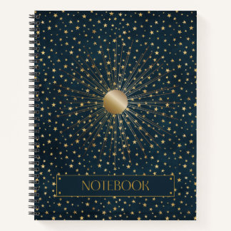 Blue gold ethereal astrological design journal
