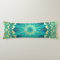 Blue Gold Flower Mandala
