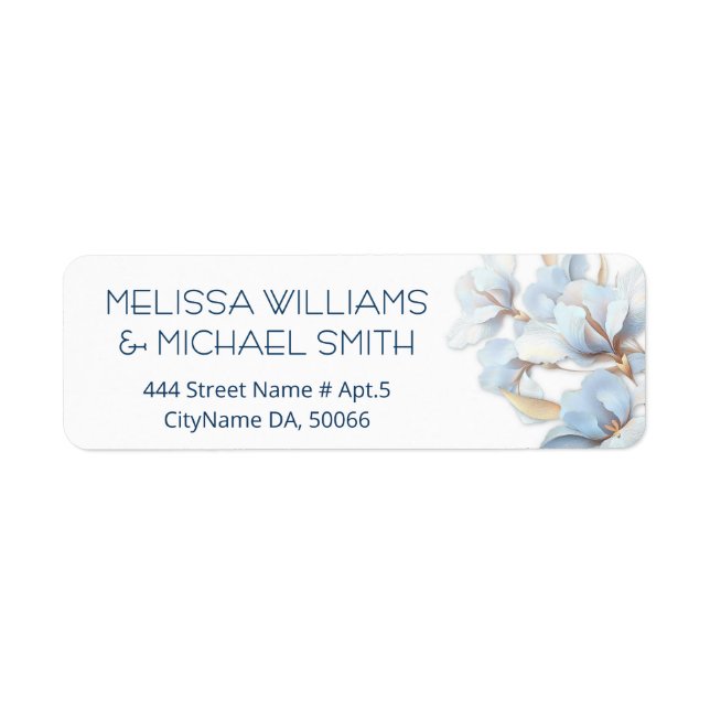 Blue Gold Flower |  Wedding (Front)