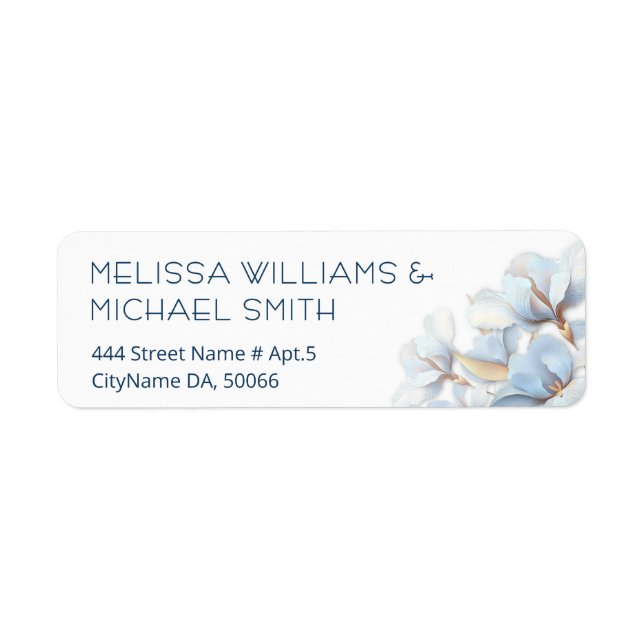 Blue Gold Flower |  Wedding (Front)