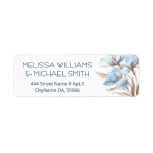 Blue Gold Flower    Wedding