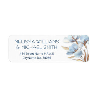 Blue Gold Flower |  Wedding