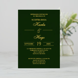 Blue gold foil Spanish Wedding