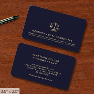 Blue Gold Law Firm Business Card