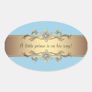 Blue Gold Little Prince Envelope Seal