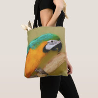 Blue Gold Macaw Parrot Photo Painting 