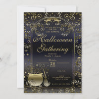 Blue Gold Magic Whimsical Halloween Party
