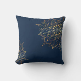 Blue & Gold Mandala | Islamic Art Inspired Cushion