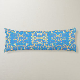 Blue + Gold Marble Body Cushion