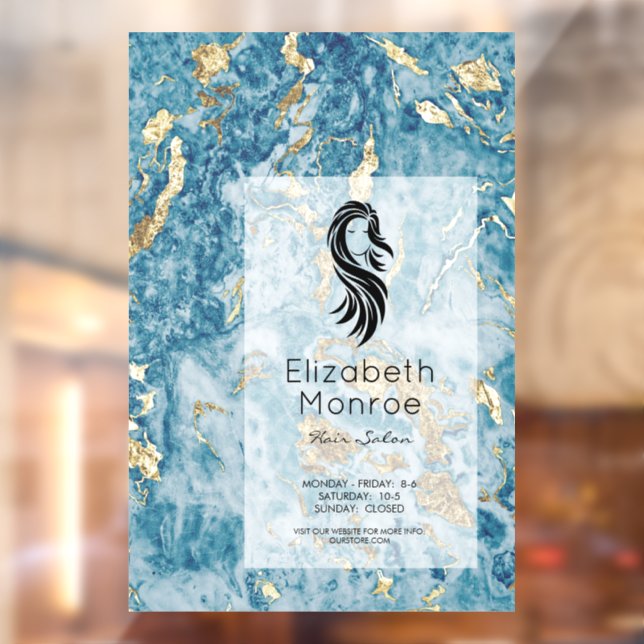 Blue Gold Marble Hair Salon (Sheet 2)