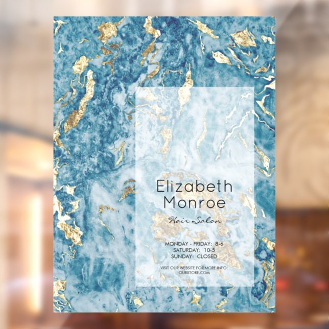 Blue Gold Marble Hair Salon (Sheet 2)