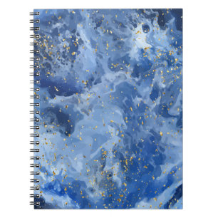 Blue Gold Marble: Luxury Texture. Notebook