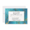Blue Gold Marble RSVP Wedding Response