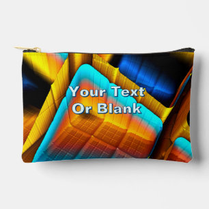 Blue-Gold Metallic Pattern 33 Accessory Pouch