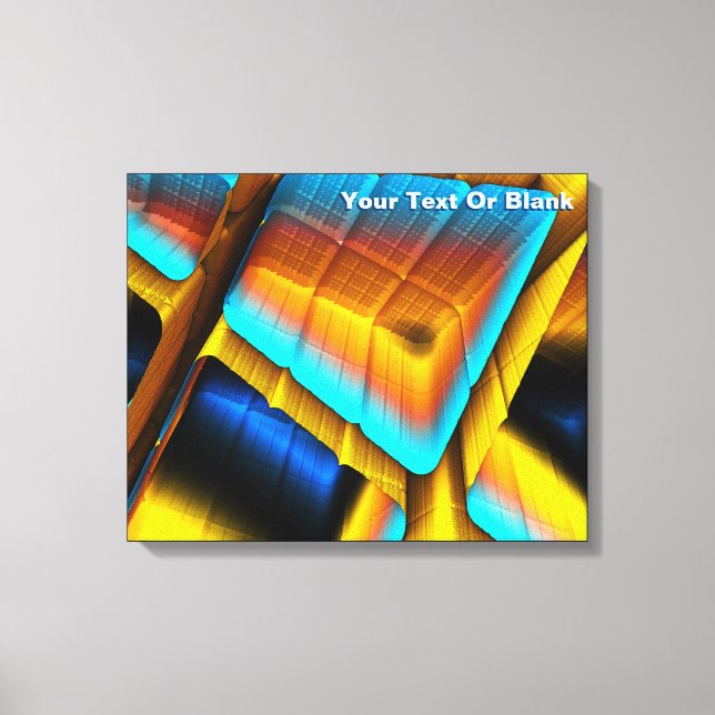 Blue-Gold Metallic Pattern 33 Canvas Print (Front)